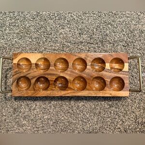 Wooden Egg Tray with Handles